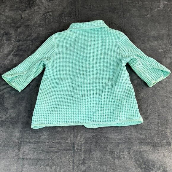Focus Lagenlook Waffle tecture Jacket blouse top Pockets Buttons SZ Small Fairy - Picture 9 of 10